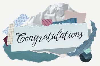 Congratulations word typography, aesthetic paper | Free PSD - rawpixel Congratulations word typography, aesthetic paper | Free PSD - rawpixel