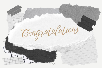 Congratulations word typography, aesthetic paper | Free PSD - rawpixel Congratulations word typography, aesthetic paper | Free PSD - rawpixel