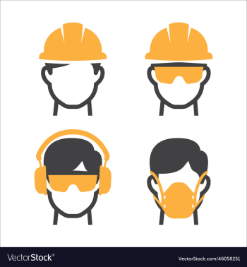 construction worker icon set safety man icon set