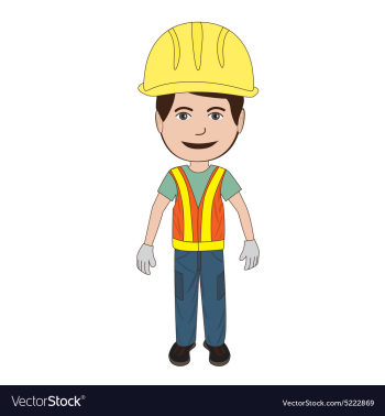 Construction worker vector image Construction worker vector image
