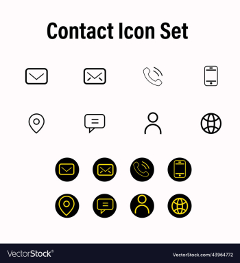 contact line icons image