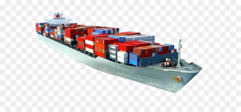 Container ship Maritime transport Cargo ship - A cargo ship filled with colored boxes 
