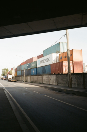 Containers Beside Road Containers Beside Road
