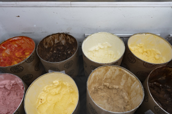 containers of Ice Creams containers of Ice Creams