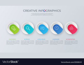 Contemporary minimalist infographic design vector image Contemporary minimalist infographic design vector image