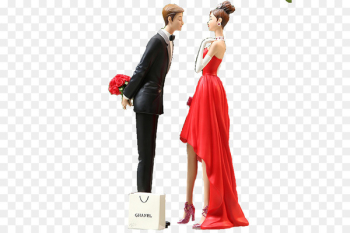 Contemporary Western wedding dress Marriage - Red wedding dress 