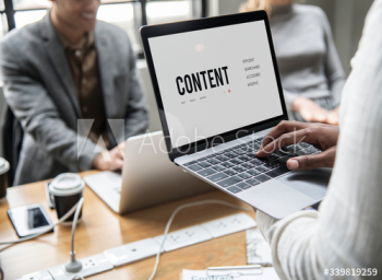 Content concept on a laptop screen Content concept on a laptop screen