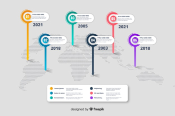 Continental map markers template Free Vector