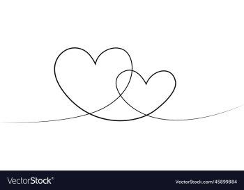 continuous one line drawing of two hearts continuous one line drawing of two hearts