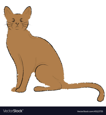 contour drawn cat in minimalist style contour drawn cat in minimalist style