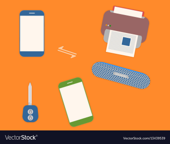 Controlled by smartphone vector image Controlled by smartphone vector image