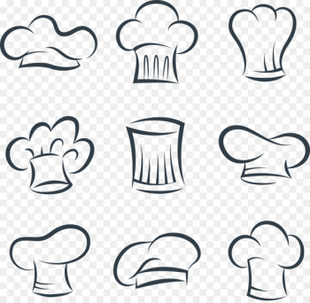 Cook Chefs uniform Hat Euclidean vector - Vector Hand-painted dining chef hat 