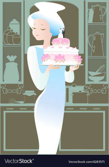Cook Girl vector image Cook Girl vector image