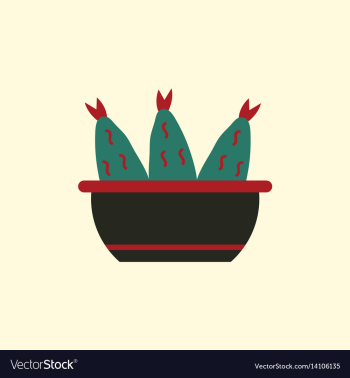 Cooking fish soup icon flat vector image Cooking fish soup icon flat vector image