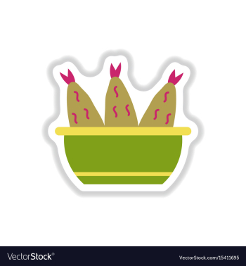 Cooking fish soup icon flat vector image Cooking fish soup icon flat vector image