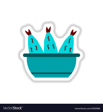 Cooking fish soup icon flat vector image Cooking fish soup icon flat vector image