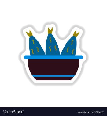 Cooking fish soup icon flat vector image Cooking fish soup icon flat vector image