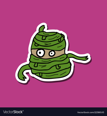 Cool cartoon monster face halloween vector image Cool cartoon monster face halloween vector image