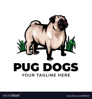 cool pug dog concept logo icon cool pug dog concept logo icon