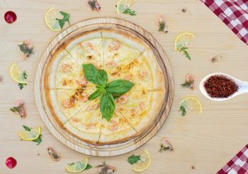 Copy Space Photo of Pizza on Table Copy Space Photo of Pizza on Table