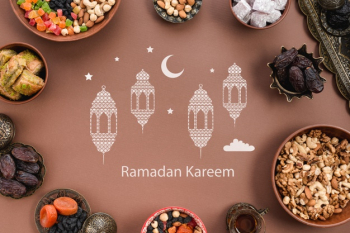 Copyspace mockup with ramadan concept Free Psd