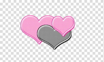 Corazones, pink and gray heart arts transparent background PNG clipart