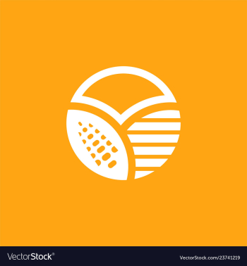Corn farm icon logo vector image