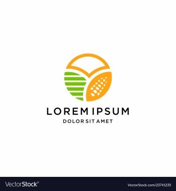 Corn field farm logo icon download vector image