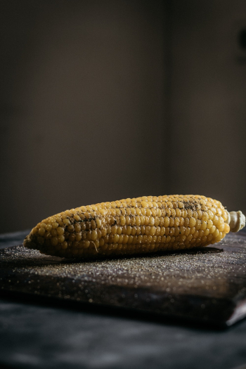 Corn on Brown Chopping Board Corn on Brown Chopping Board