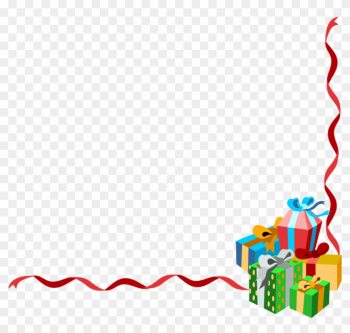 Corner Border Christmas Clip Art - Present Border