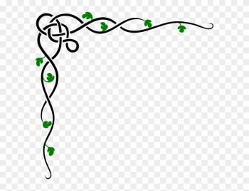 Corner Border Vine Black Green Clip Art At Clker Com - Vines Border