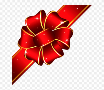 Corner Bow Png Red - Ribbon In Gifts Png