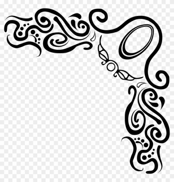 Corner Clip Art Free - Swirl Corner Border Png