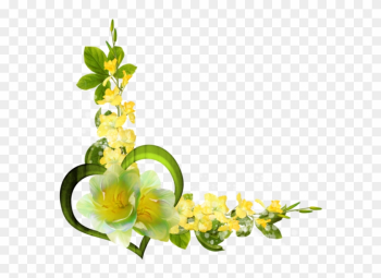 Corners, Corners, Borders - Corner Yellow Flower Borders Png