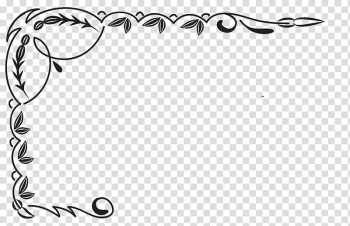 Corners  R, black frame transparent background PNG clipart