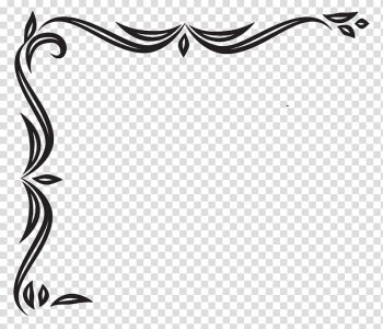 Corners  R, black frame transparent background PNG clipart
