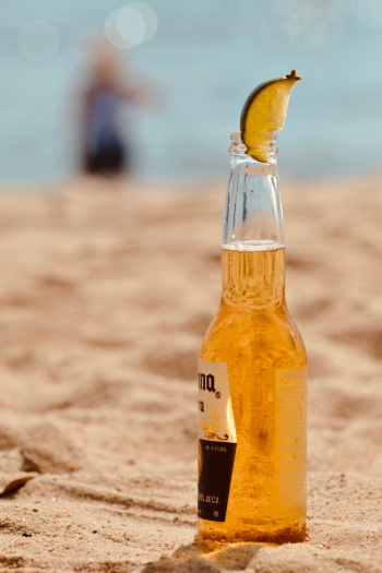 Corona Beer Bottle Across Sands Corona Beer Bottle Across Sands