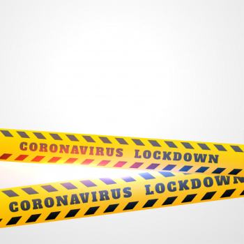 Coronavirus covid-19 lockdown yellow tape background design Free Vector Coronavirus covid-19 lockdown yellow tape background design Free Vector
