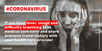 Coronavirus symptom advice social template source WHO | Free  illustration - 2323876