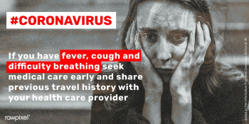 Coronavirus symptom advice social template source WHO | Free  vector - 2323872