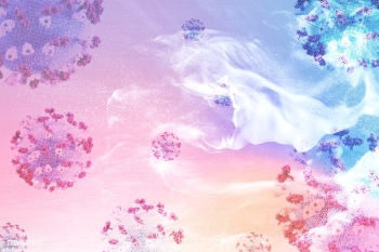 Coronavirus under a microscope on a pastel background illustration | Free  illustration - 2308759