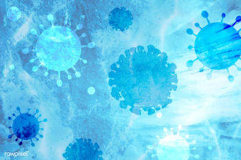 Coronavirus under the microscope watercolor texture | Free  illustration - 2308114