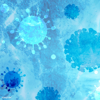 Coronavirus under the microscope watercolor texture | Free  illustration - 2308124