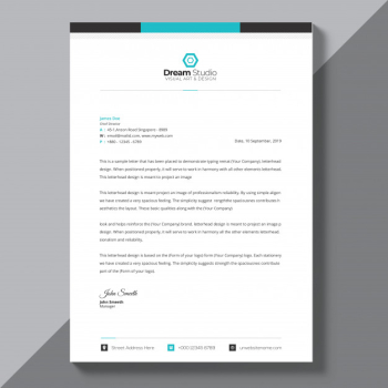 Corporate blue brochure template Free Psd