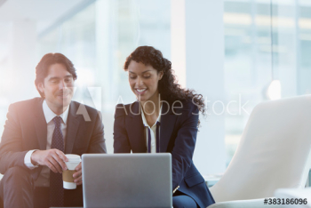 Corporate business people working at laptop Corporate business people working at laptop
