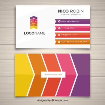 Corporate card in modern style