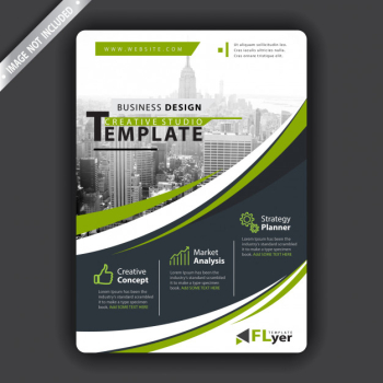 Corporate flyer Free Vector