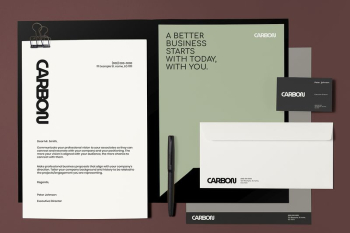 Corporate identity mockup, carbon business | Free PSD Mockup - rawpixel