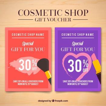 Cosmetic products flyers of sales Cosmetic products flyers of sales