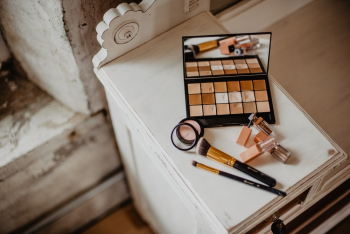Cosmetic Products On Table Cosmetic Products On Table
